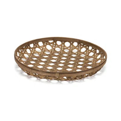 Houzbling Tray 22.25"d X 3.75"h Bamboo In Brown