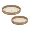 Houzbling Tray (set Of 2) 13.75"d, 15.75"d Mdf