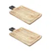 Houzbling Tray (set Of 2) 15.75"l X 7.75"w X 1"h Mango Wood