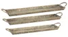 Houzbling Tray (set Of 3) 21.5"l, 23.75"l, 26"l Metal