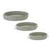 Houzbling Tray (set Of 3) 8.5"l X 2"h, 12.5"l X 2"h, 15"l X 2"h Iron