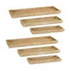 Shop Houzbling Tray (set Of 6) 12.5"l, 15.75"l, 19.25"l Wood