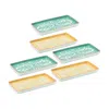 Houzbling Tray (set Of 6) 8"l X 4.25"w X 3.25"h Ceramic