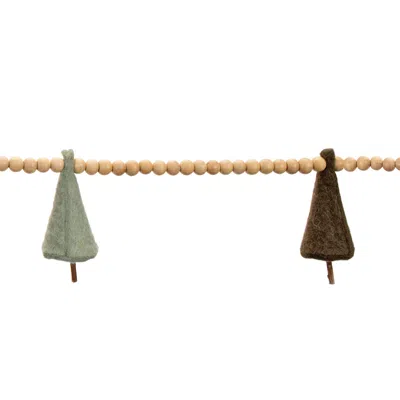 Houzbling Tree And Bead Garland (set Of 2) 5.5'l Wood/plastic In Multi