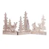 Houzbling Tree And Deer Scene Trifold 23.75"l X 12"h Wood
