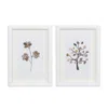 Houzbling Tree And Floral Wall Art (set Of 2) 10.25"l X 14.25"h Mdf/glass