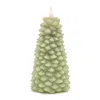 Houzbling Tree Candle 8"h Wax 2 Aa Batteries, Not Included
