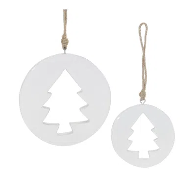Houzbling Tree Cut-out Ornament (set Of 12) 4.25"h, 6"h Wood