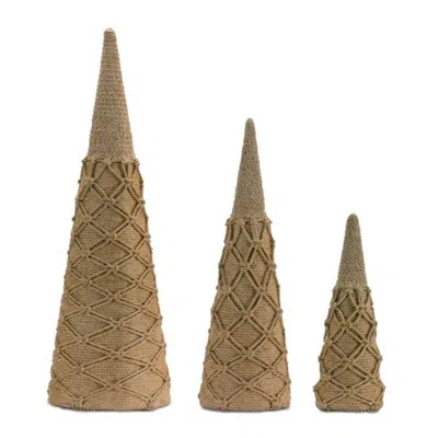 Houzbling Tree Form (set Of 3) 12.5"h, 18.5"h, 24.5"h Iron/cotton