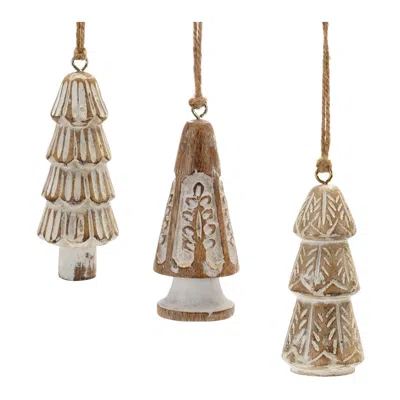 Houzbling Tree Ornament (set Of 12) 4.75"h Wood