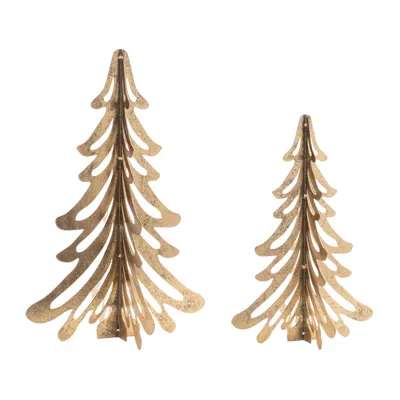 Houzbling Tree (set Of 2) 11.5"h, 15"h Metal