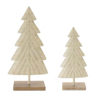 Houzbling Tree (set Of 2) 13"h, 17"h Resin In Black