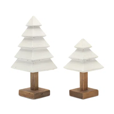 Houzbling Tree (set Of 2) 15"h, 21"h Wood