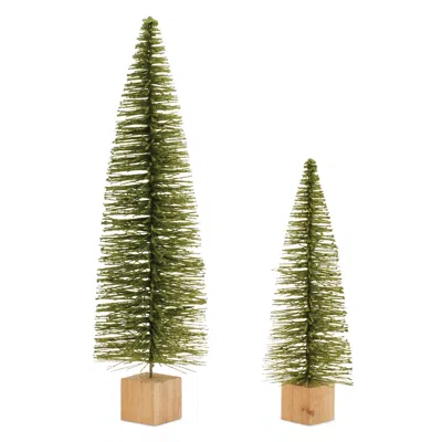 Houzbling Tree (set Of 2) 16"h, 24.5"h Pvc/wood