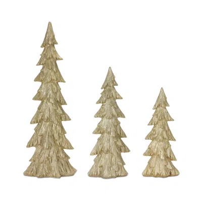 Houzbling Tree (set Of 3) 15"h, 18"h, 25"h Resin
