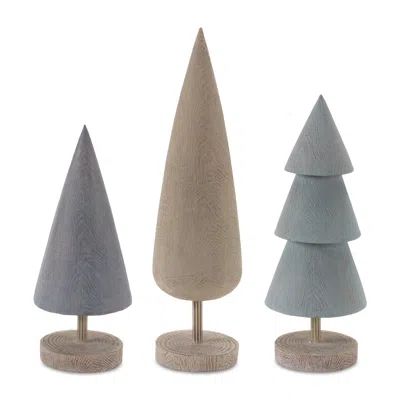 Houzbling Tree (set Of 6) 12.75"h, 14"h, 17.25"h Resin
