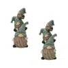 Houzbling Triple Gnome Stack (set Of 2) 5.25"l X 11"h Resin