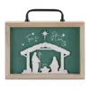 Houzbling True Story Nativity Plaque 9.5"l X 8.5"h Mdf/wood