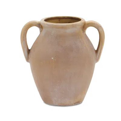 Houzbling Urn 10"h Terra Cotta In Brown