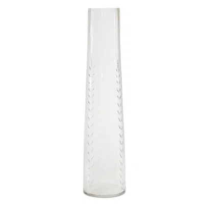 Houzbling Vase 11.5"h Glass In White