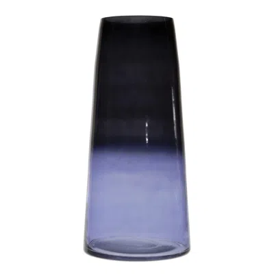Houzbling Vase 12.5"h Glass In Blue