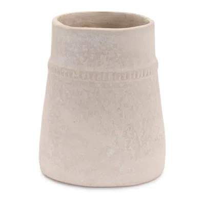 Houzbling Vase 5.5"d X 6.5"h Recycled Paper/chalk Powder In Animal Print