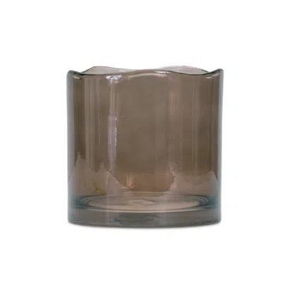 Houzbling Vase 5.75"d X 6"h Glass In Brown
