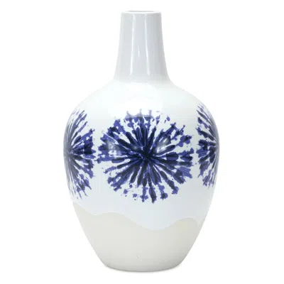 Houzbling Vase 6.5"d X 11"h Ceramic In White