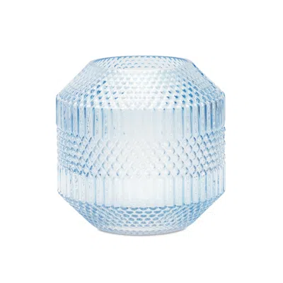 Houzbling Vase 6.5"d X 6.5"h Glass In Blue