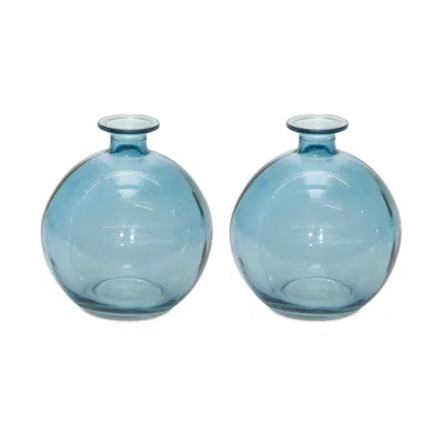 Houzbling Vase (set Of 2) 5.5"h Glass In Blue