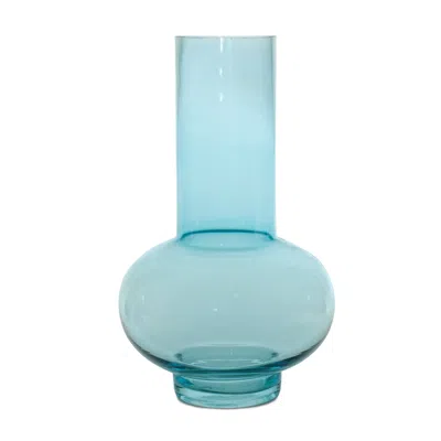 Houzbling Vase (set Of 2) 7"d X 11.75"h Glass In Blue