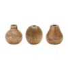 Houzbling Vase (set Of 3) 5"h Wood