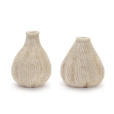 Houzbling Vase (set Of 4) 5"h, 5.5"h Resin In Neutral