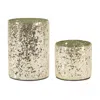 Houzbling Votive Candle Holder (set Of 2) 4.75"d X 6.75"h, 3.5"d X 3.5"h Glass