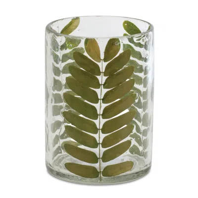 Houzbling Votive Holder (set Of 3) 3"d X 4"h Glass In Green