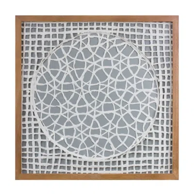 Houzbling Wall Art (set Of 2) 19.5"sq Wood/paper In Multi