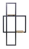 Houzbling Wall Shelf 17.5"l X 33.5"h Iron/wood