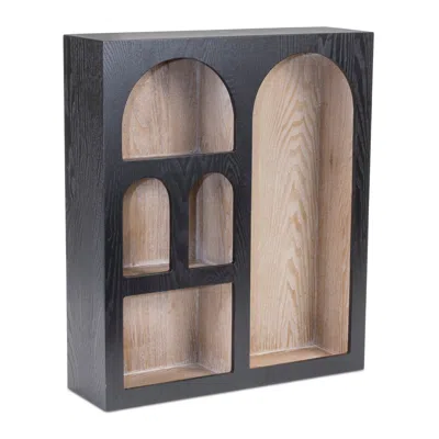 Houzbling Wall Shelf 19"l X 5.75"w X 22"h Mdf In Black
