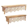Houzbling Wall Shelf (set Of 2) 22.5"l X 6"w X 5.75"h, 28.5"l X 6.5"w X 5.75"h Wood