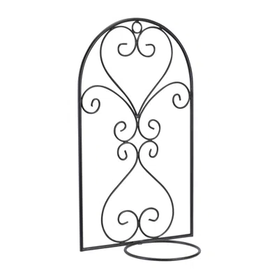 Houzbling Wall Trellis Pot Holder (set Of 2) 10"l X 17"h Metal In Black
