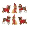 Houzbling Winter Dog (set Of 6) 5"h, 5.5"h, 6"h Resin