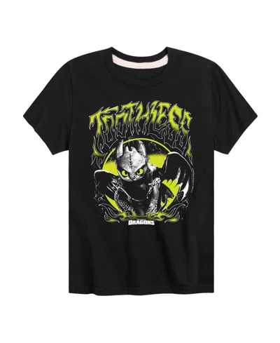 How To Train Your Dragon Kids' Boys' 8-20 Short-sleeve T-shirt In Black