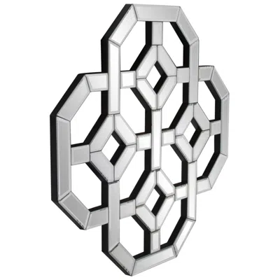 Howard Elliott 20" Armonia Mirror With Intersecting Mirrored Lines Des