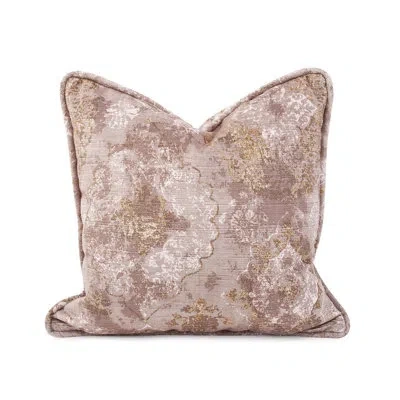 Howard Elliott 20 X 20 Pillow  Baroque - Down Insert In Taupe Floral