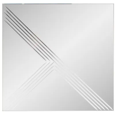 Howard Elliott Adoree 20"x20" Square Mirror With Intersecting V G