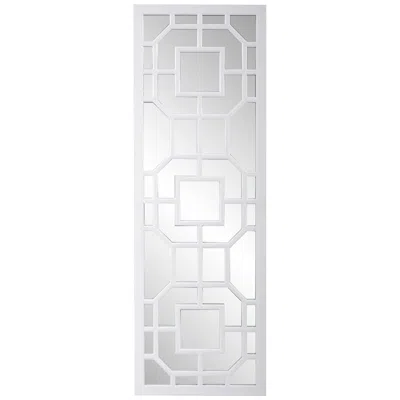 Howard Elliott Aldrich 46 1/2" High Matte White Wood Wall Mirror