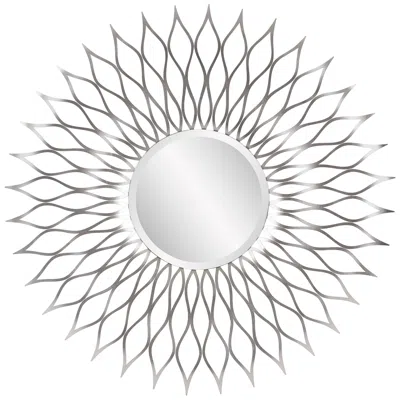 Howard Elliott Astra 50" Wide Modern Silver Starburst Wall Mirror