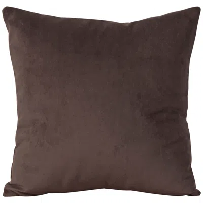 Howard Elliott Bella 20" Chocolate Velvet Throw Pillow In Brown