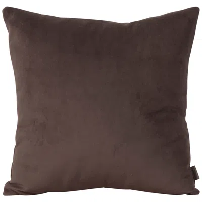 Howard Elliott Bella Chocolate Velvet 20" Square Pillow In Brown