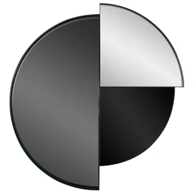 Howard Elliott Black 3d Geometric 43"x40" Triple-pane Orono Metal